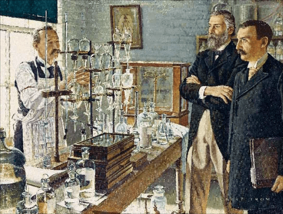 Apothecary shop painting